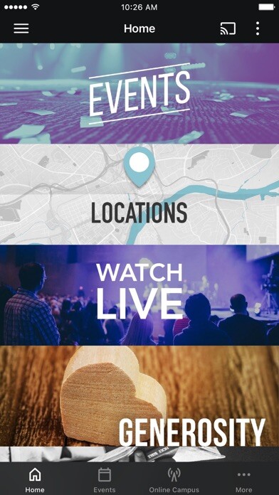 Emulate iPhone app Faith Promise Church using MyAndroid