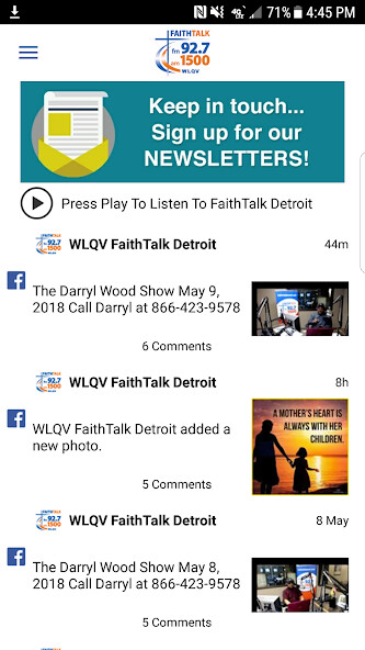 Emulate iPhone app FaithTalk Detroit WLQV using MyAndroid Emulate iPhone app FaithTalk Detroit WLQV using MyAndroid