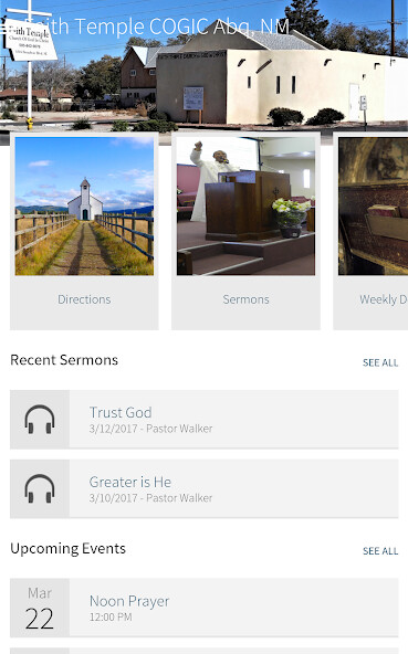 Emulate iPhone app Faith Temple COGIC Abq, NM using MyAndroid Emulate iPhone app Faith Temple COGIC Abq, NM using MyAndroid