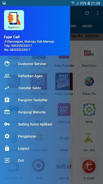 Run android online APK Fajar Cell from MyAndroid or emulate Fajar Cell using MyAndroid