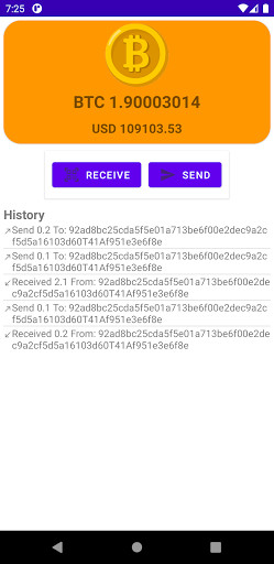 Run android online APK Fake Bitcoin Wallet from MyAndroid or emulate Fake Bitcoin Wallet using MyAndroid