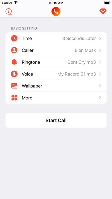 Emulate iPhone app Fake Call-Prank Caller ID Apps using MyAndroid