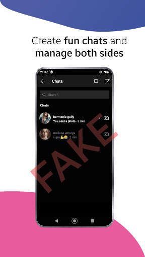 Run android online APK Fake Chat - Prank Direct Conversation from MyAndroid or emulate Fake Chat - Prank Direct Conversation using MyAndroid