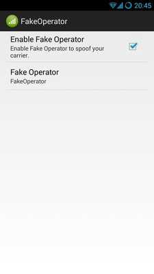 Emulate Android APK Fake Operator