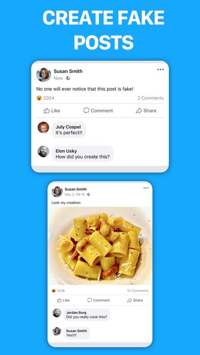 Emulate iPhone app Fake Posts Creator using MyAndroid