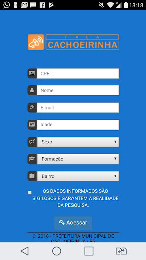 Run android online APK Fala Cachoeirinha from MyAndroid or emulate Fala Cachoeirinha using MyAndroid