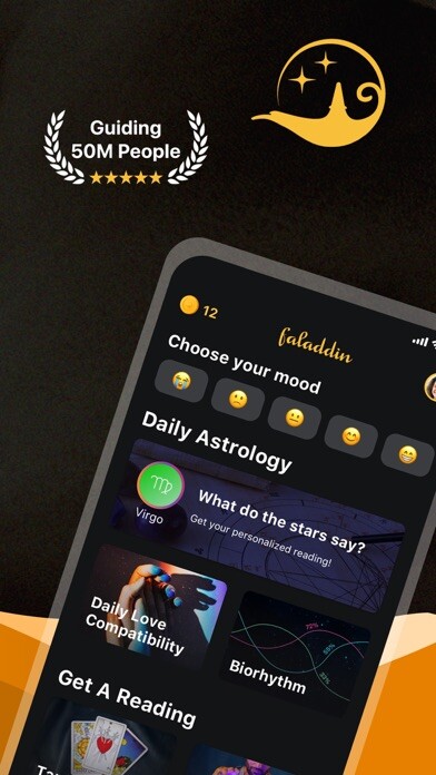 Emulate iPhone app Faladdin: Tarot & Horoscopes using MyAndroid