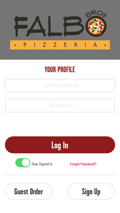 Emulate iPhone app Falbo Bros Pizzeria using MyAndroid