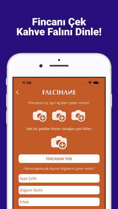 Emulate iPhone app Falcıhane - Sesli Kahve Falı using MyAndroid