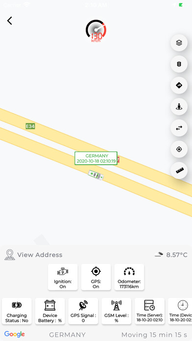 Emulate iPhone app Falcons™ GPS Tracking using MyAndroid