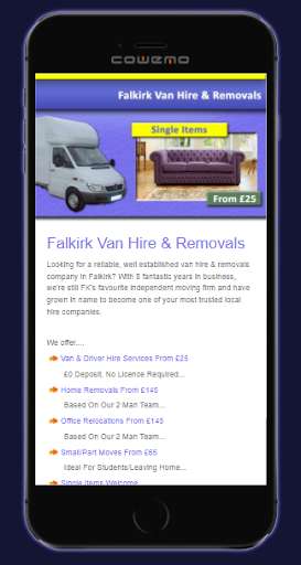 Run android online APK Falkirk Van Hire & Removals from MyAndroid or emulate Falkirk Van Hire & Removals using MyAndroid