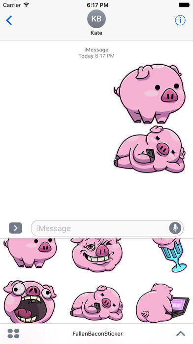 Emulate iPhone app Fallen Bacon Stickers using MyAndroid Emulate iPhone app Fallen Bacon Stickers using MyAndroid