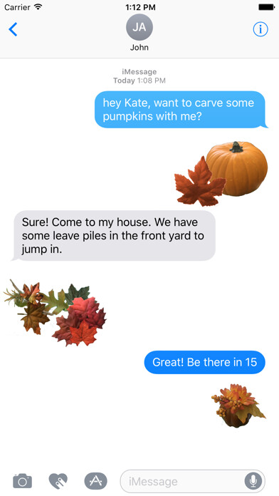 Emulate iPhone app Fall Leaves & Pumpkin Stickers using MyAndroid Emulate iPhone app Fall Leaves & Pumpkin Stickers using MyAndroid