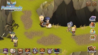 Emulate iPhone app Fall of Gods: fantasy RPG using MyAndroid