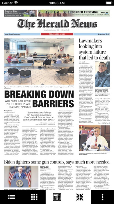 Emulate iPhone app Fall River Herald News Print using MyAndroid Emulate iPhone app Fall River Herald News Print using MyAndroid