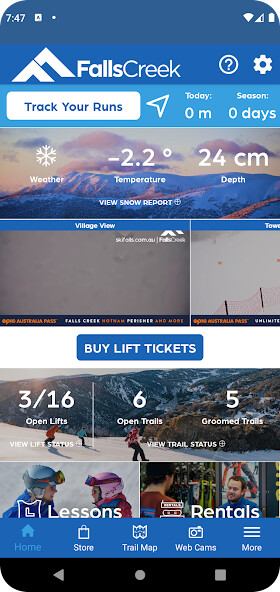 Emulate iPhone app Falls Creek using MyAndroid Emulate iPhone app Falls Creek using MyAndroid