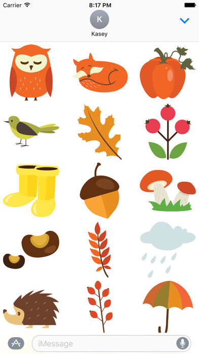 Emulate iPhone app Fall Stickers Pack using MyAndroid Emulate iPhone app Fall Stickers Pack using MyAndroid