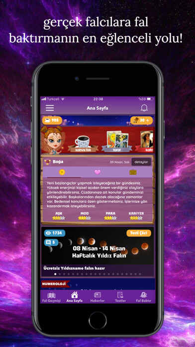 Emulate iPhone app Fal Perisi using MyAndroid
