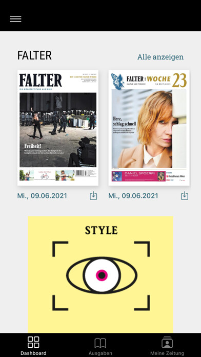 Emulate iPhone app FALTER using MyAndroid