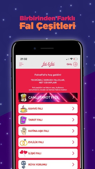 Emulate iPhone app FalveFal - Gerçek Falcılar using MyAndroid