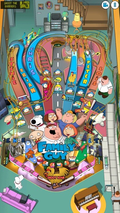 Emulate iPhone app Family Guy Pinball using MyAndroid