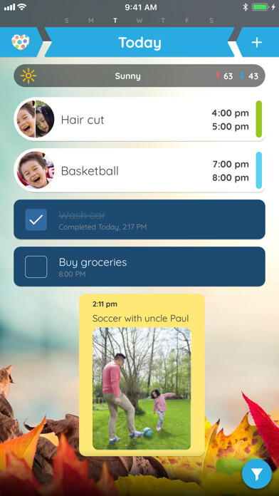Emulate iPhone app Family Organizer - Calendar using MyAndroid