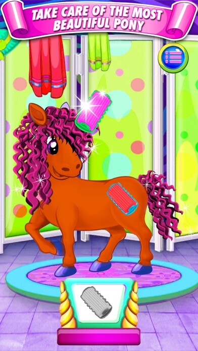 Emulate iPhone app Family Pony Pet Salon Stylist using MyAndroid