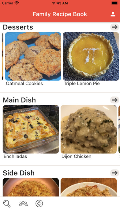 Emulate iPhone app Family Recipe Book using MyAndroid Emulate iPhone app Family Recipe Book using MyAndroid