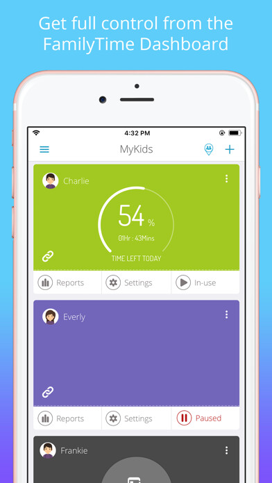 Emulate iPhone app FamilyTime Parental Controls using MyAndroid