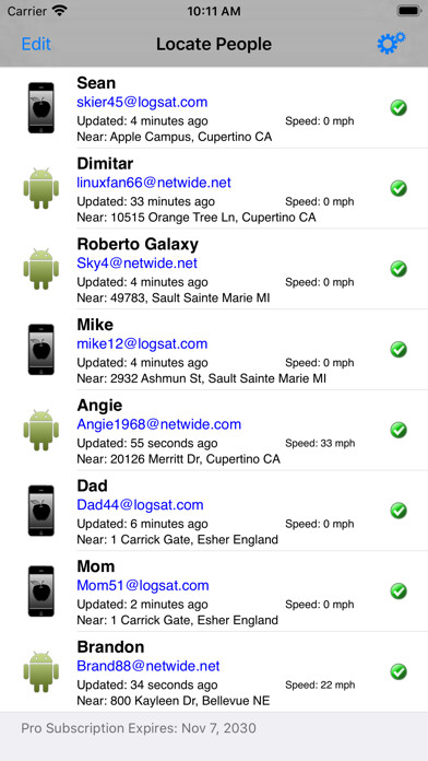 Emulate iPhone app Family Tracker for iPad using MyAndroid