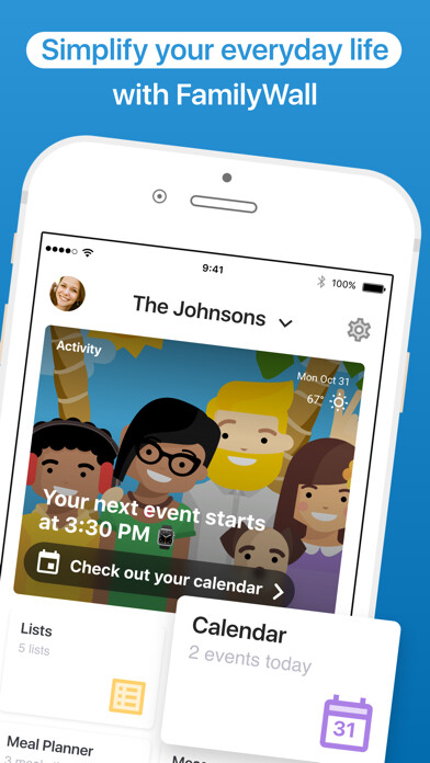 Emulate iPhone app FamilyWall: Family Organizer using MyAndroid