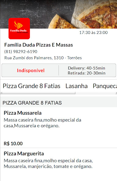 Run android online APK Família Duda Pizzas E Massas from MyAndroid or emulate Família Duda Pizzas E Massas using MyAndroid