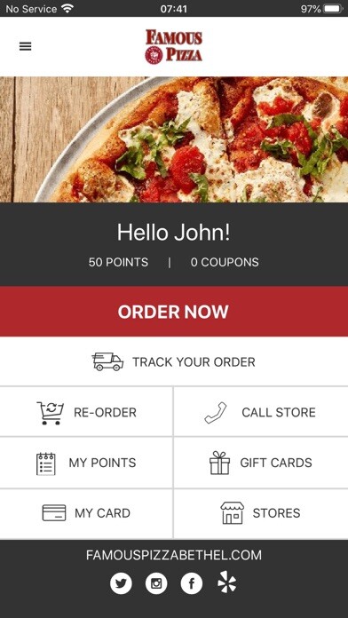 Emulate iPhone app Famous Pizza Bethel using MyAndroid Emulate iPhone app Famous Pizza Bethel using MyAndroid