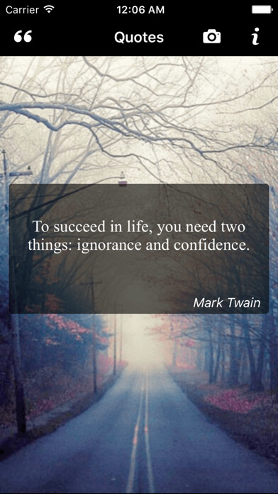 Emulate iPhone app Famous Quotes - Daily Quotes using MyAndroid