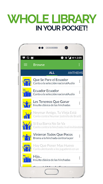 Run android online APK FanChants: Ecuador Fans Songs  Chants from MyAndroid or emulate FanChants: Ecuador Fans Songs  Chants using MyAndroid
