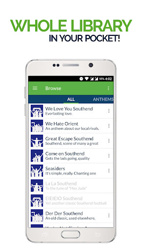 Run android online APK FanChants: Southend Fans Songs & Chants from MyAndroid or emulate FanChants: Southend Fans Songs & Chants using MyAndroid