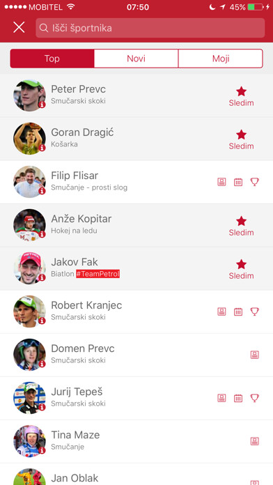 Emulate iPhone app Fancore - rezultati, novice, dogodki tvojih športnikov using MyAndroid