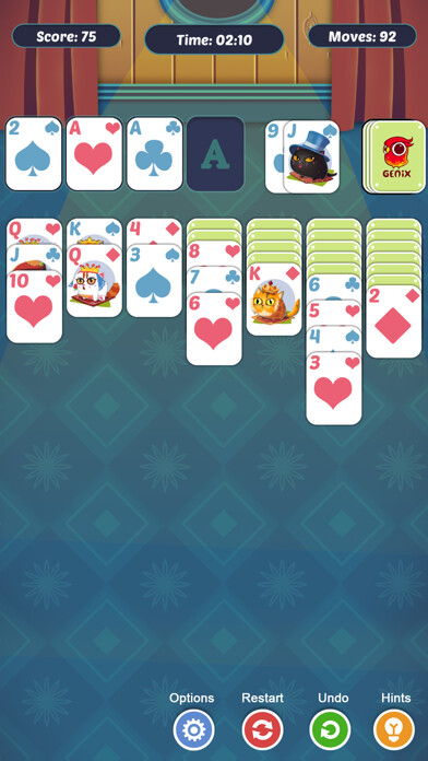 Emulate iPhone app Fancy Cats Solitaire using MyAndroid