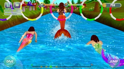 Emulate iPhone app Fancy Mermaid Race Adventures using MyAndroid