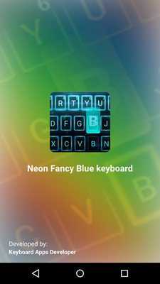 Emulate Android APK Fancy Neon Keyboard - Blue Light key