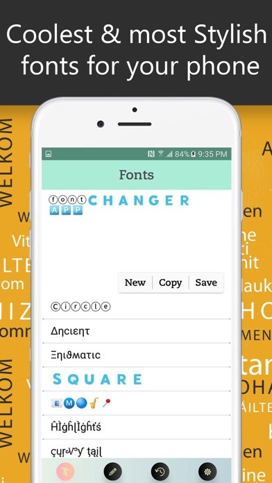Emulate iPhone app Fancy Text - Font Changer using MyAndroid Emulate iPhone app Fancy Text - Font Changer using MyAndroid