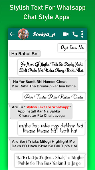 Run android online APK Fancy Text for WhatsApp from MyAndroid or emulate Fancy Text for WhatsApp using MyAndroid