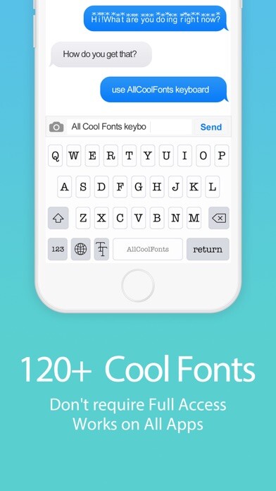 Emulate iPhone app Fancy Text - Keyboard Fonts using MyAndroid