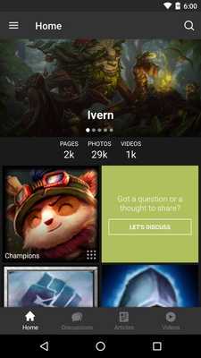 Emulate Android APK FANDOM for: League of Legends