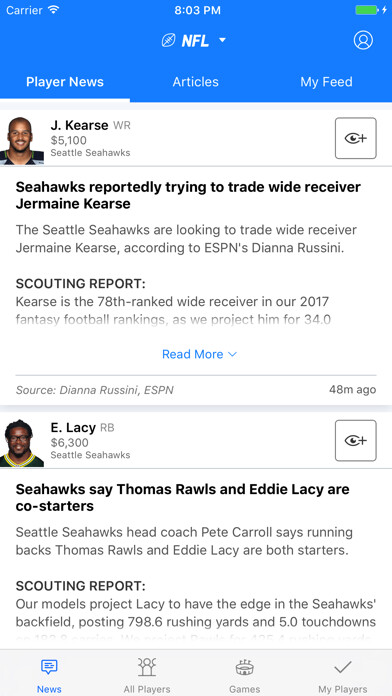 Emulate iPhone app FanDuel Scout using MyAndroid Emulate iPhone app FanDuel Scout using MyAndroid