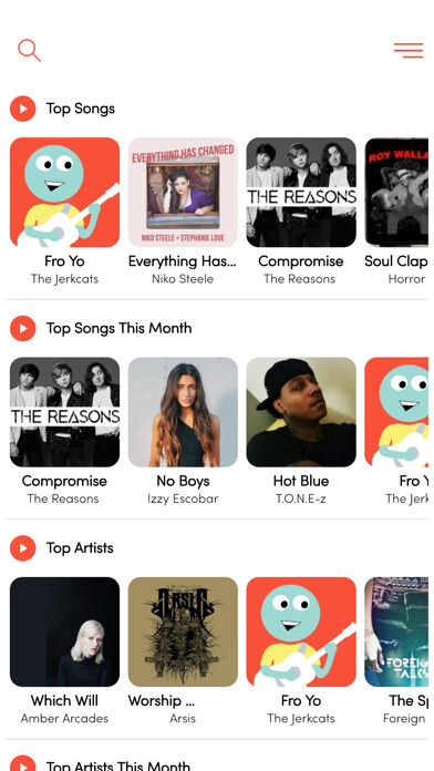 Emulate iPhone app FanPoweredMusic using MyAndroid