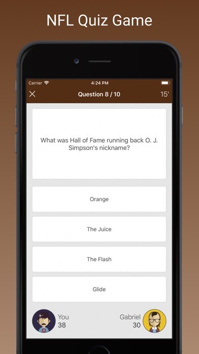 Emulate iPhone app Fan Quiz for NFL using MyAndroid Emulate iPhone app Fan Quiz for NFL using MyAndroid