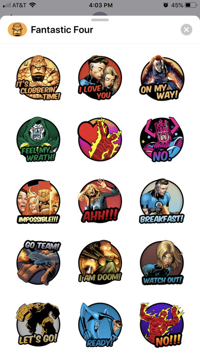 Emulate iPhone app Fantastic Four Stickers using MyAndroid Emulate iPhone app Fantastic Four Stickers using MyAndroid
