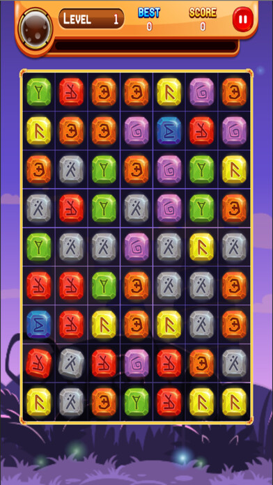 Emulate iPhone app Fantastic Rune Stone Match 3 Mania Free Game using MyAndroid