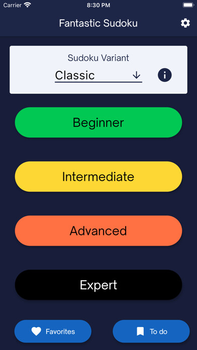 Emulate iPhone app Fantastic Sudoku Variants using MyAndroid